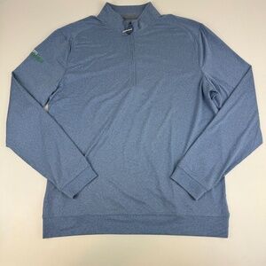 NWT Johnnie-O Mens Size M Flex 1/4 Zip Shirt Blue Heather Pullover JMKO1420